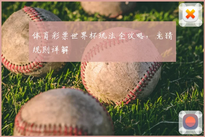 体育彩票世界杯玩法全攻略,竞猜规则详解