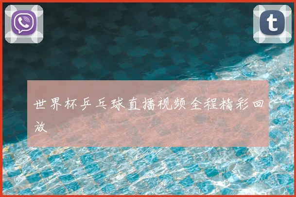 世界杯乒乓球直播视频全程精彩回放